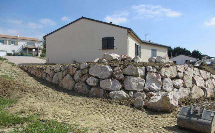 Création murs avec bloc de pierre Toulouse